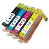HP 655, sada všetkých farieb kompatibilnej (Čierna, azúrová, purpurová, žltá)