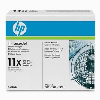 HP Tonerová cartridge HP LaserJet 2400, 2410, 2420, 2430, čierna, Q6511XD, 2x12000s, - originál