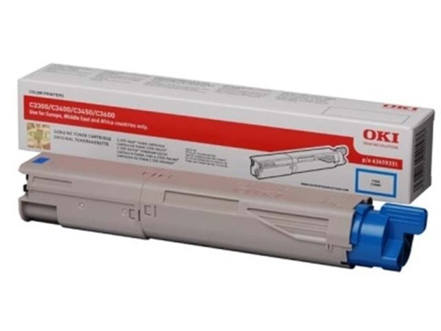 Oki Toner OKI Laser C3450, modrý, 43459331, 2500s, O - originál