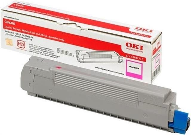 Oki Toner OKI C8600, červený, 43487710, 6000s, O - originál