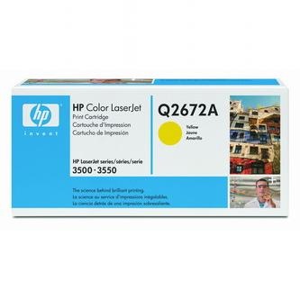 HP Tonerová cartridge HP Color LaserJet 3500, N, 3550, N, DN, DTN, žltá, Q2672A, 4 - originál