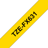 Páska Brother TZ-FX631 (Čierny tlač / žltý podklad)