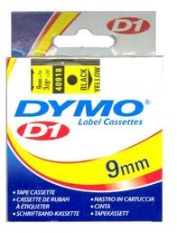 Páska Dymo 40918 (Čierny tlač / žltý podklad) (9 mm)