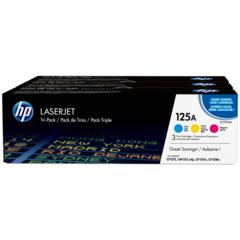 HP 125A CYM, HP CF373AM, multipack (Azúrová, purpurová, žltá) - originálný