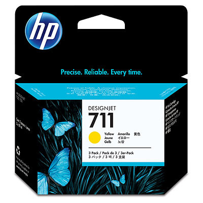 Cartridge HP 711, HP CZ136A - originálny (3x Žltá)