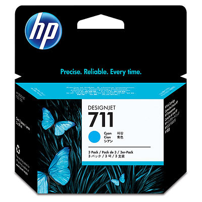 E-shop Cartridge HP 711, HP CZ134A - originálny (3x Azúrová)