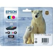 Zásobníky Epson 26, C13T26164010 - (Čierna, Azúrová, Purpurová, Žltá)