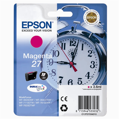 Zásobník Epson 27, C13T27034012 - originálny (Purpurový)