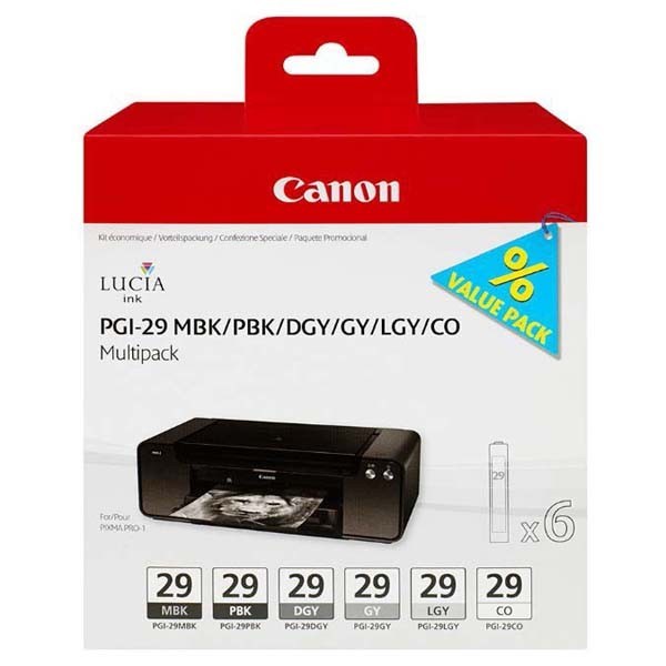 E-shop Cartridge Canon PGI-29 MBK / PBK / DGY / GY / LGY, 4868B005, Multipack - originálný