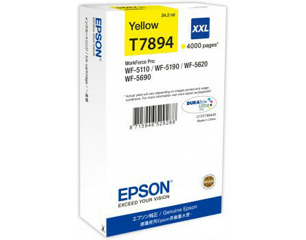 Cartridge Epson T7894 XXL, C13T789440 - originálny (Žltá)