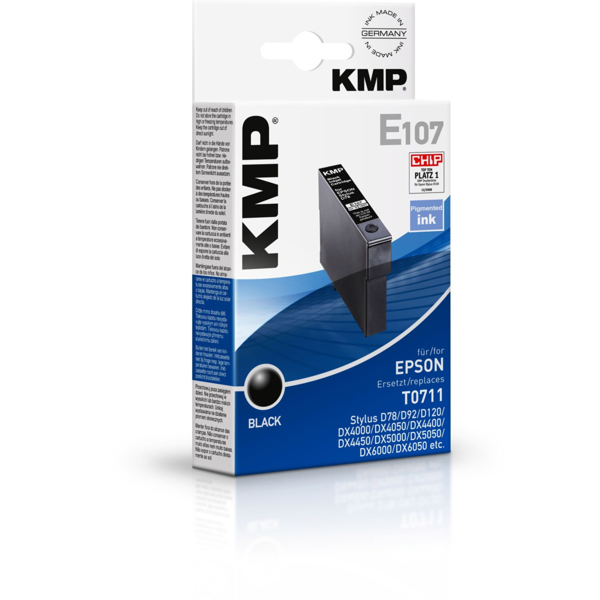 KMP Cartridge Epson T0711, Epson T071140,  - kompatibilné (Čierna)