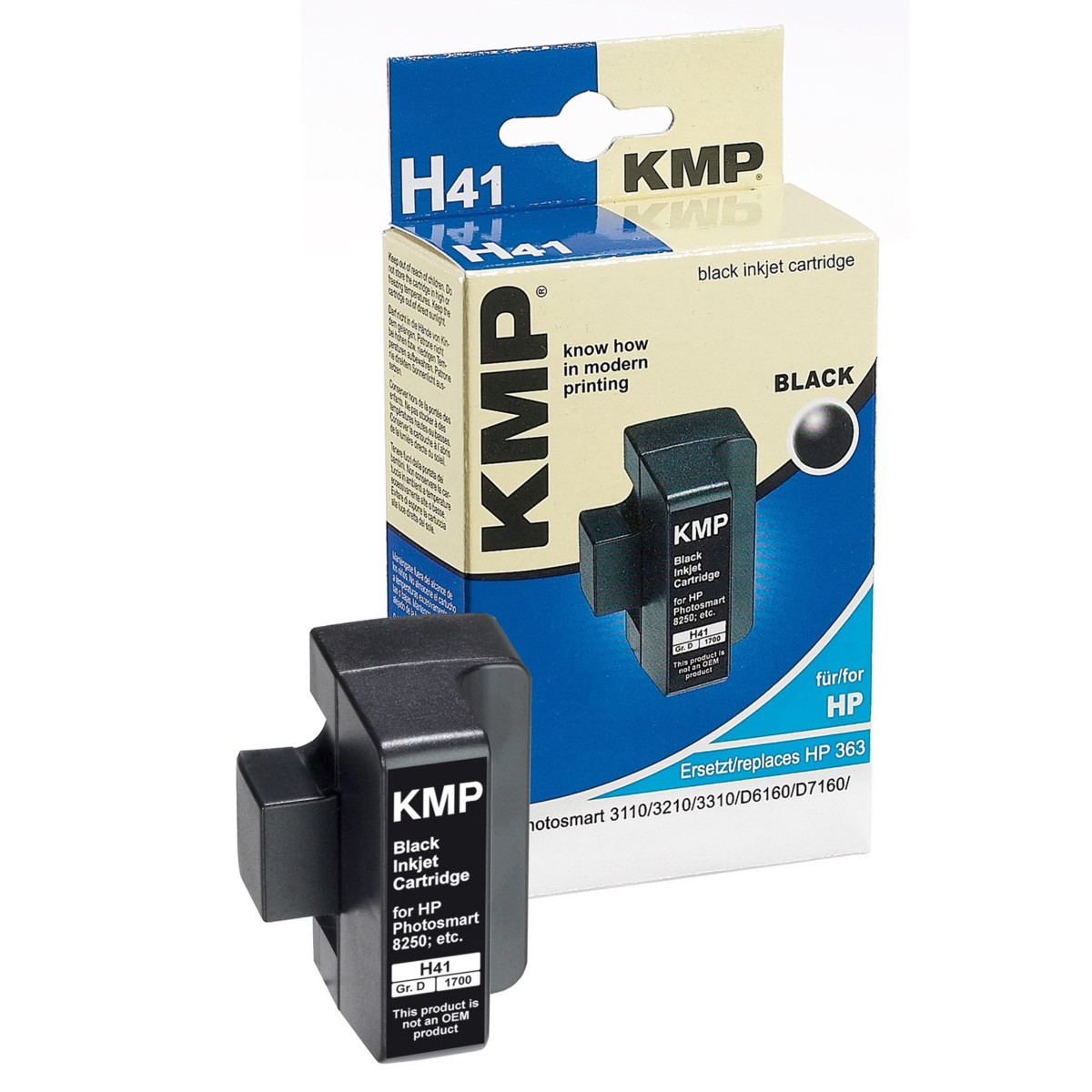 KMP Cartridge HP 363, HP C8721EE, - kompatibilné (Čierna)