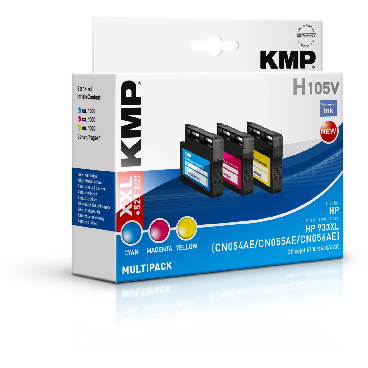 KMP Cartridge HP 933,  - kompatibilný (3xFarebná)