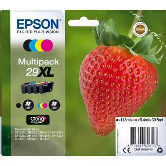 Cartridge Epson 29XL multipack, C13T29964012 - originálny (Čierna + 3x Farby)
