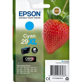 E-shop Cartridge Epson 29XL, C13T29924012 - originálny (Azúrová)