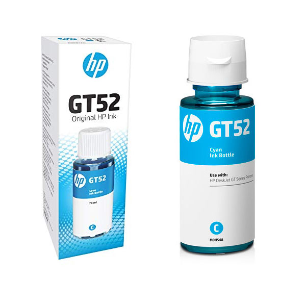HP GT52, HP M0H54AE, fľaša s atramentom - originálny (Azúrová)