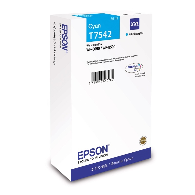 E-shop Cartridge Epson T7542 (XXL), C13T754240 - originálny (Azúrová)