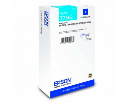 Cartridge Epson T7562 (L), C13T756240 - originálny (Azúrová)