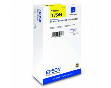 Cartridge Epson T7564 (L), C13T756440 - originálny (Žltá)