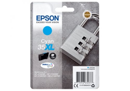 Zásobník Epson 35XL (T3592), C13T35924010 - originálny (Azúrová)