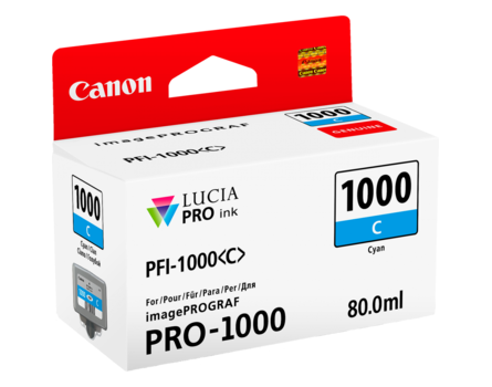 Cartridge Canon PFI-1000C, PFI-1000 C, 0547C001 - originálny (Azúrová)