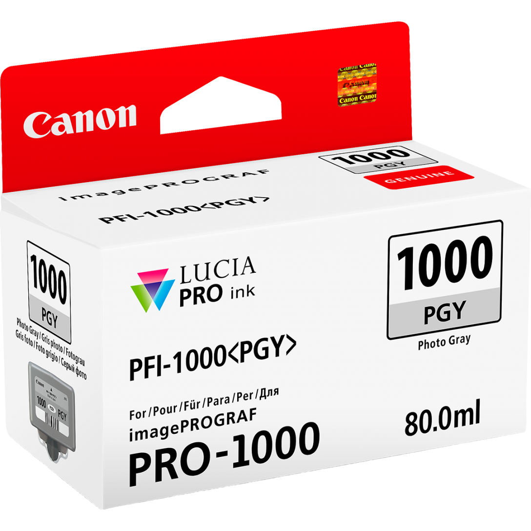 Cartridge Canon PFI-1000PGY, PFI-1000 PGY, 0553C001 - originálny (Foto šedá)