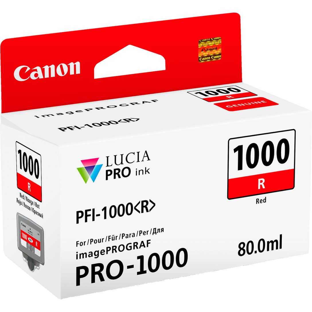 Cartridge Canon PFI-1000R, PFI-1000 R, 0554C001 - originálny (Červená)