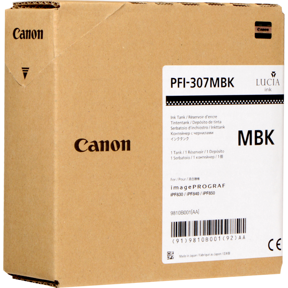 Cartridge Canon PFI-307MBK, 9810B001 - originálny (Matná čierna)