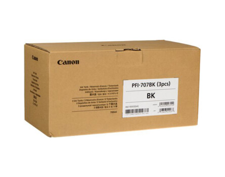 Cartridge Canon PFI-707BK, 9821B003, 3ks - originálny (Čierna)