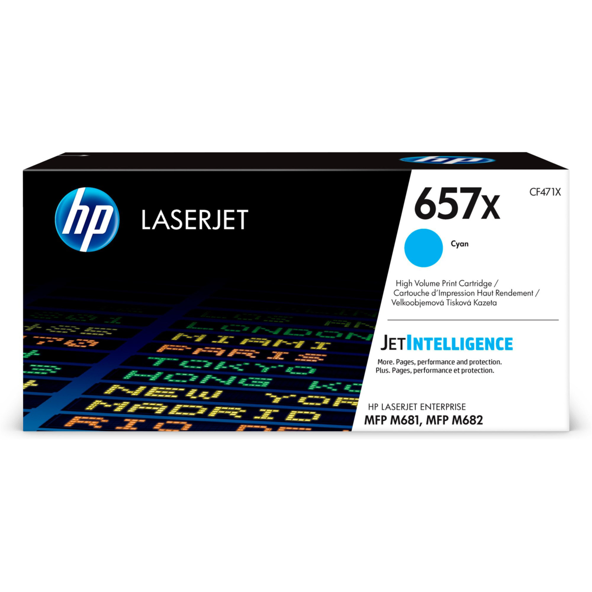 Toner HP 657X, HP CF471X - originálny (Azúrový)