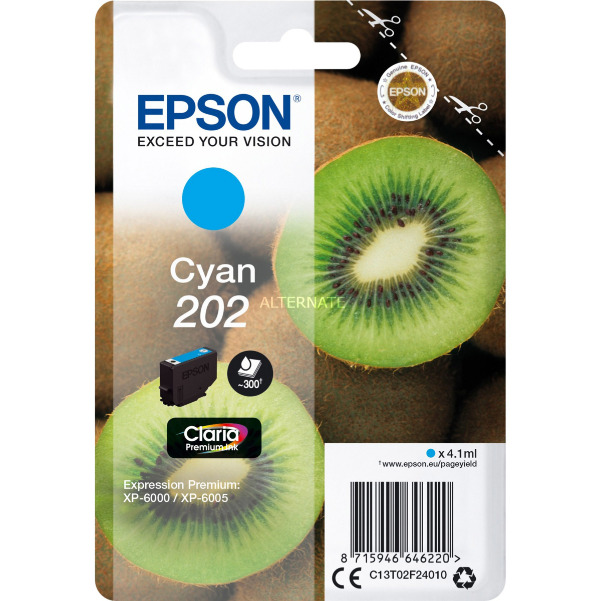 E-shop Cartridge Epson 202, C13T02F24010 - originálny (Azúrová)