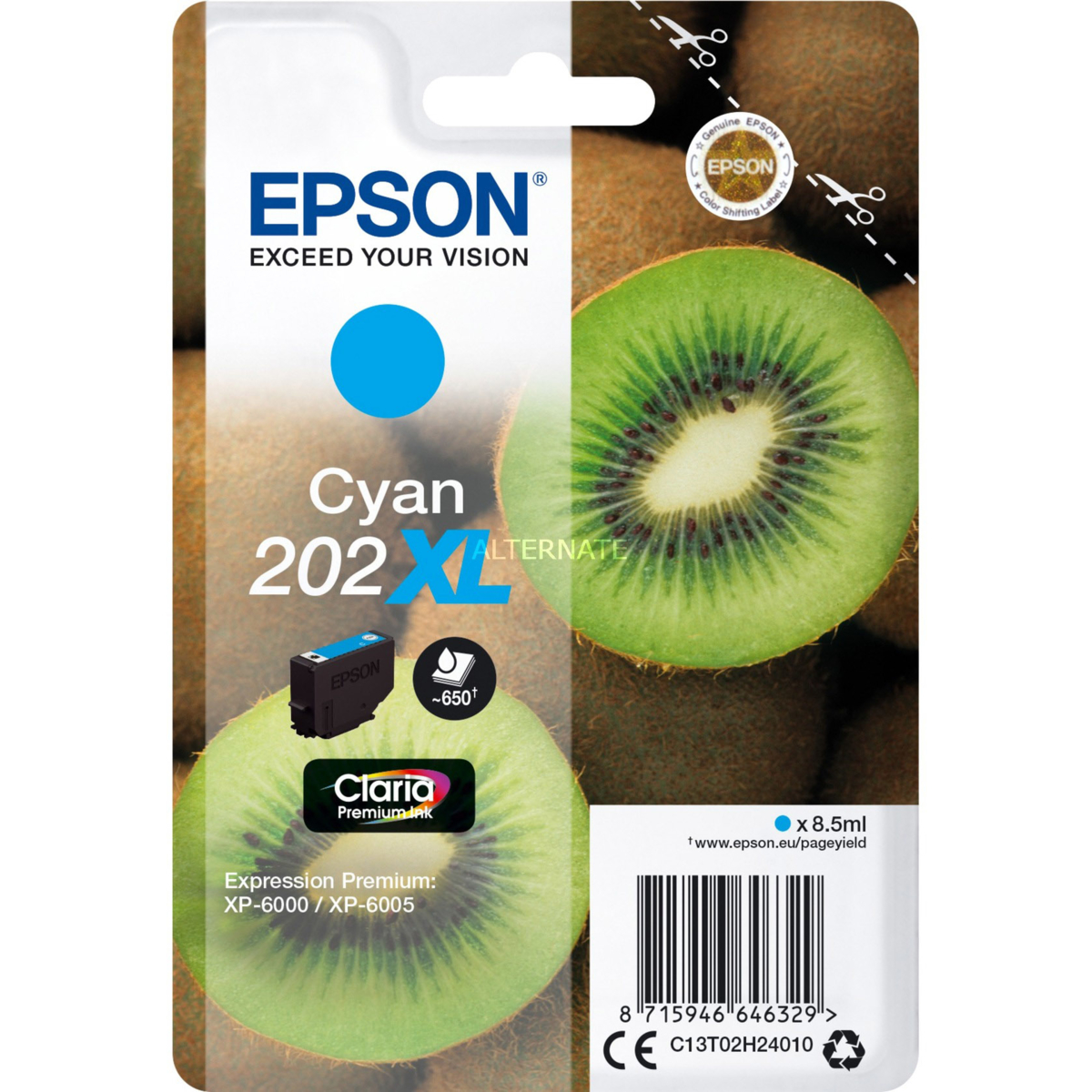 E-shop Cartridge Epson 202XL, C13T02H24010 - originálny (Azúrová)