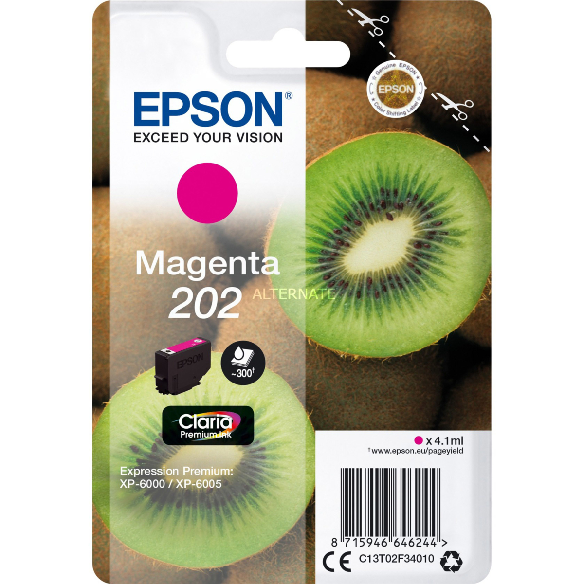 Cartridge Epson 202, C13T02F34010 - originálny (Purpurová)