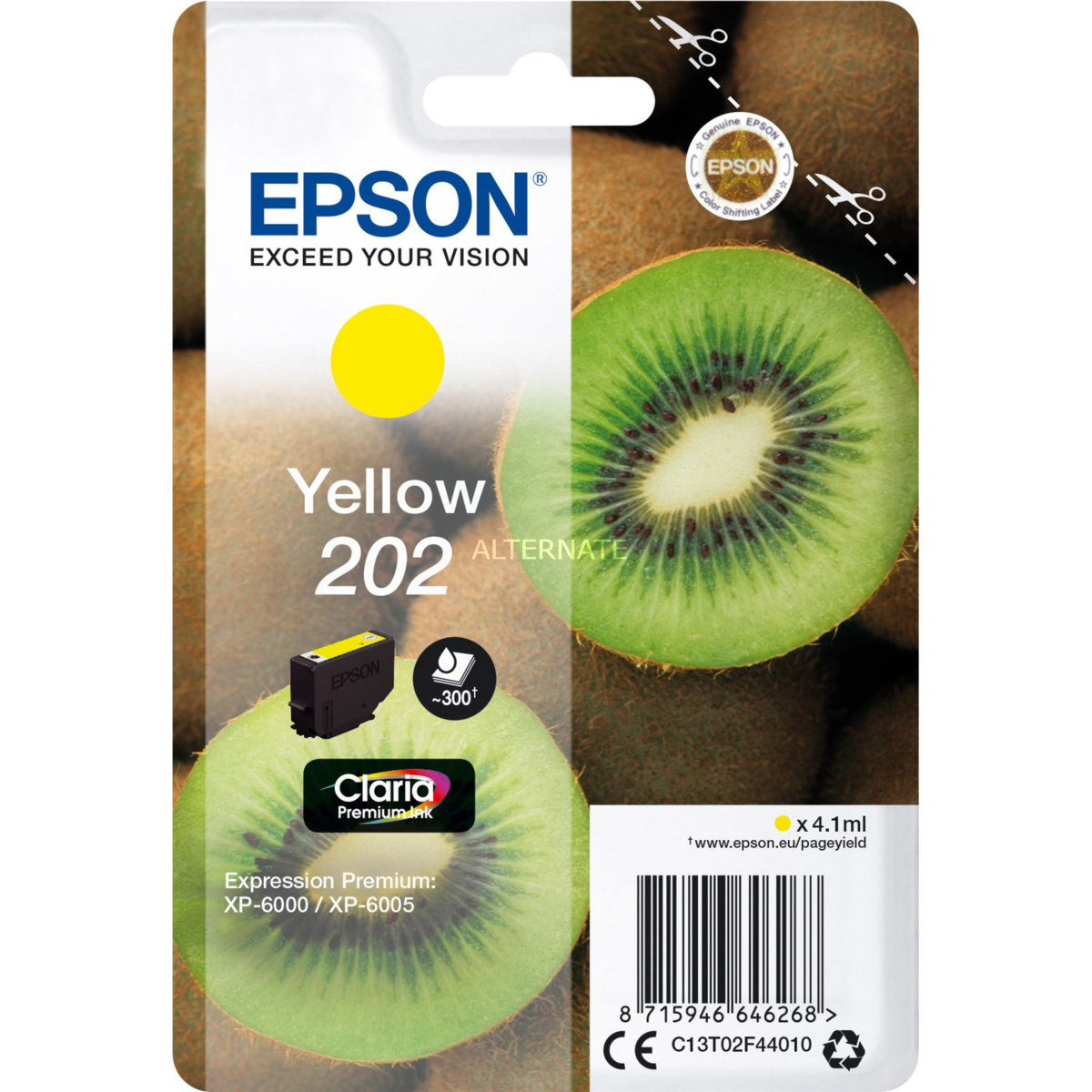 E-shop Cartridge Epson 202, C13T02F44010 - originálny (Žltá)