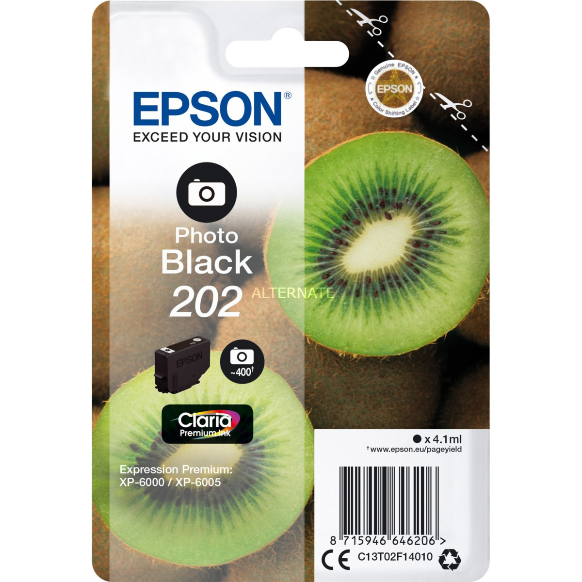 Cartridge Epson 202, C13T02F14010 - originálny (Foto černá)