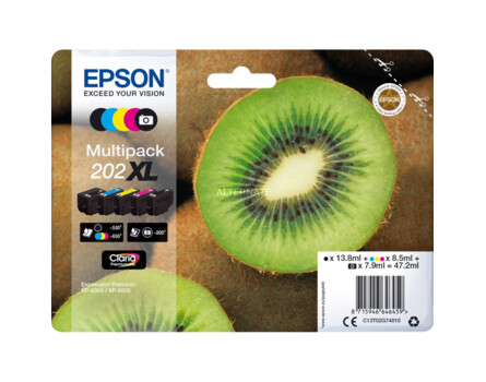 Cartridge Epson 202XL, C13T02G74010 - originálny (2x Čierna + 3x Farby)