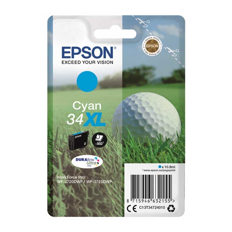 E-shop Cartridge Epson 34XL, C13T34724010 - originálny (Azúrová)