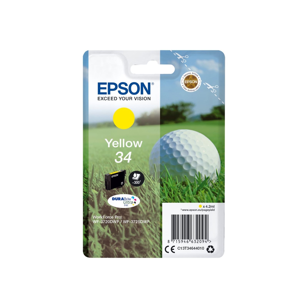 Cartridge Epson 34, C13T34644010 - originálny (Žltá)