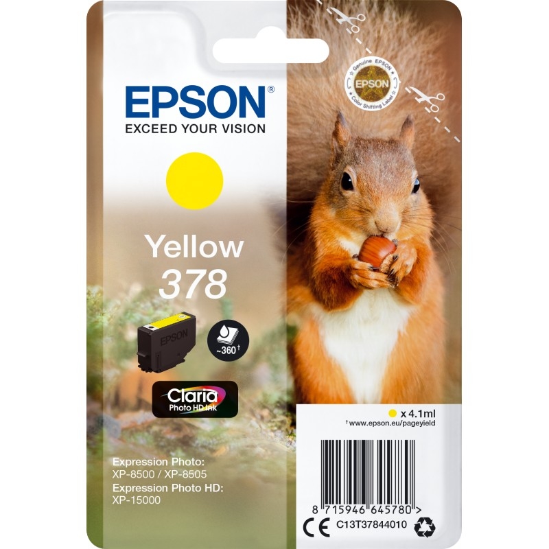 Cartridge Epson 378, C13T37844020 - originálny (Žltá)