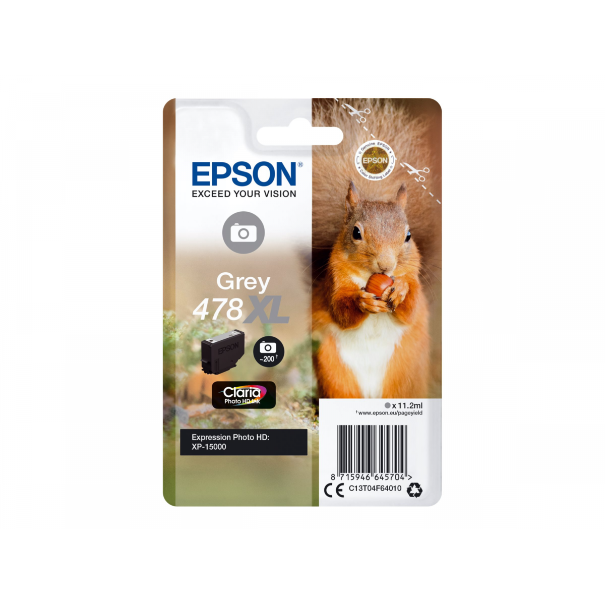 Cartridge Epson 478XL, C13T04F64010 - originálny (Šedivá)