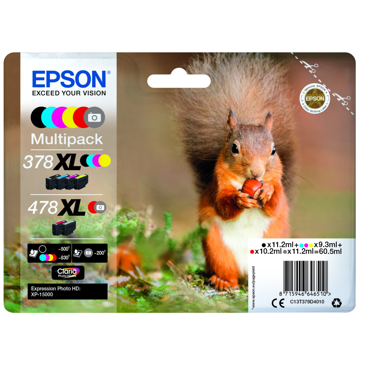 E-shop Cartridge Epson 378XL + 478XL, C13T379D4010 - originálny (Multipack)