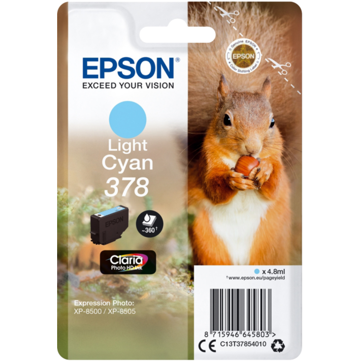 Cartridge Epson 378, C13T37854010 - originálny (Svetlo azúrový)