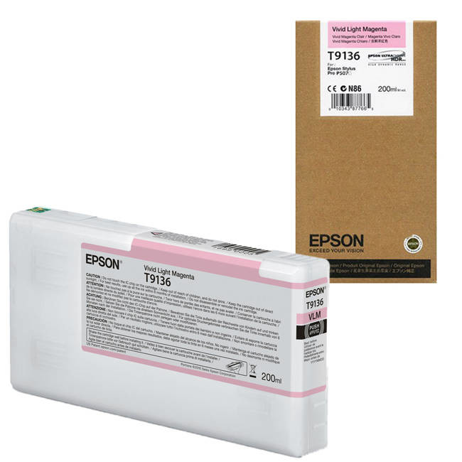 Cartridge Epson T9136, C13T913600 - originálny (Světle jasná purpurová)