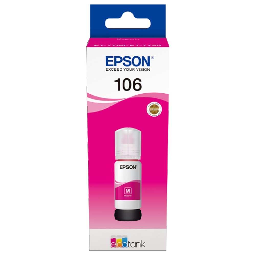 E-shop Epson 106, C13T00R340, fľaša s atramentom - originálny (Purpurová)