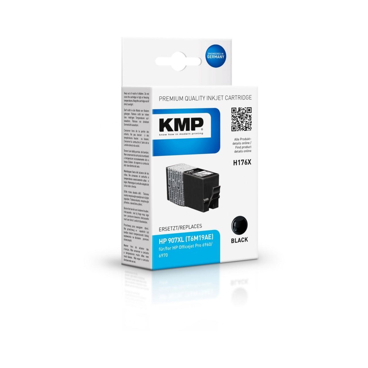 KMP Cartridge HP 907XL, HP T6M19AE,  - kompatibilné (Čierna)