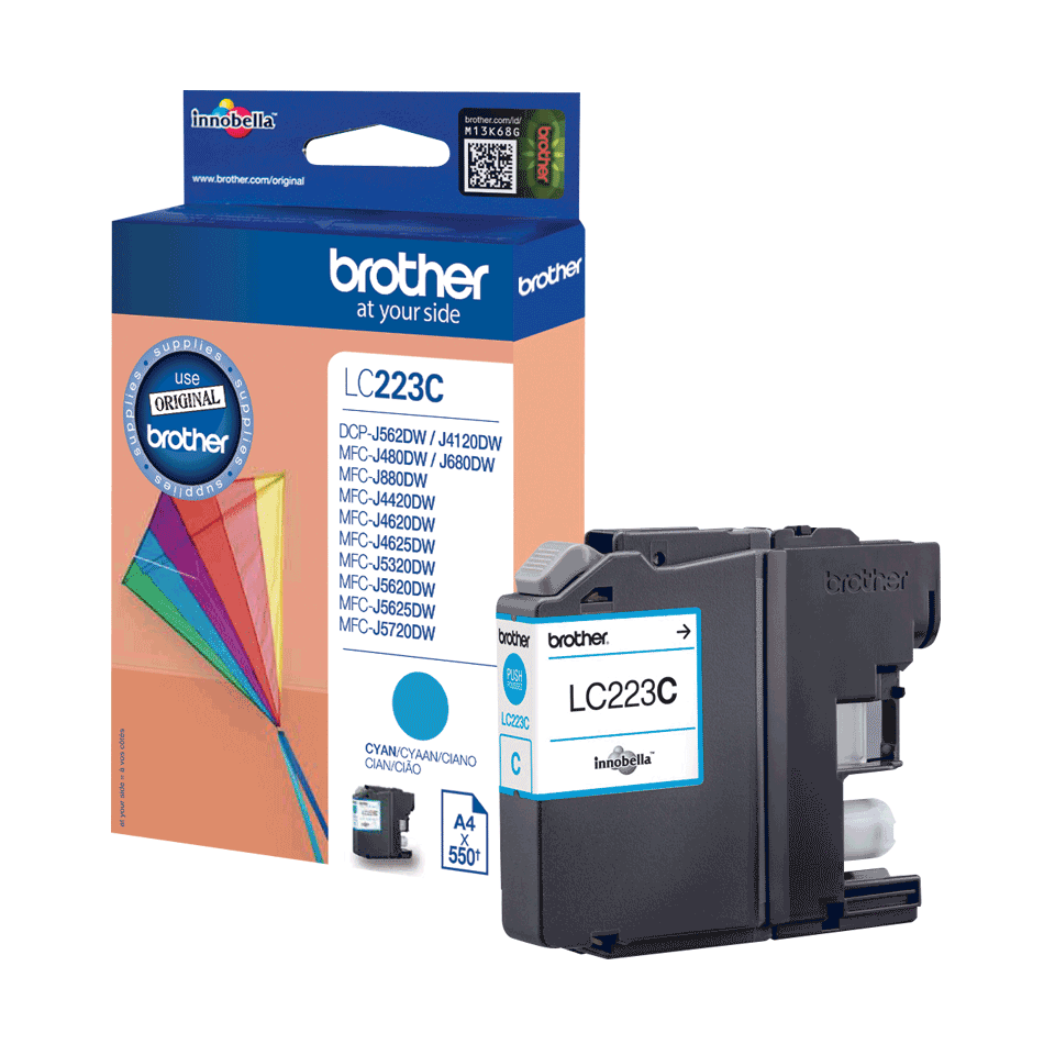 E-shop Cartridge Brother LC223C, LC-223C, LC223 - originálny (Azúrová)