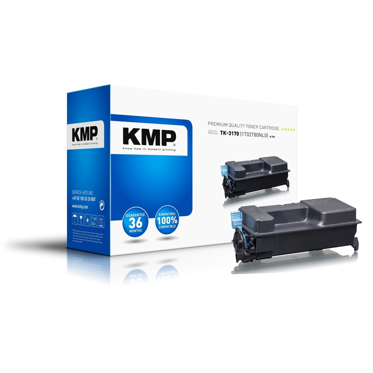 E-shop KMP kompatibilný toner Kyocera TK-3170, Kyocera 1T02T80NL0 (Čierny)