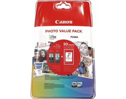 Cartridge Canon PG-540L + CL-541XL + 50 x Photo Paper GP-501, 5224B007 - originálny (Čierna)