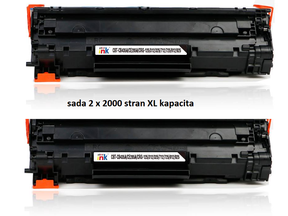 Starink premium toner sada 2 tonerů, HP CB435A, CB436A, CE285A, Canon CRG-712, CRG-725 (Čierny) - originál