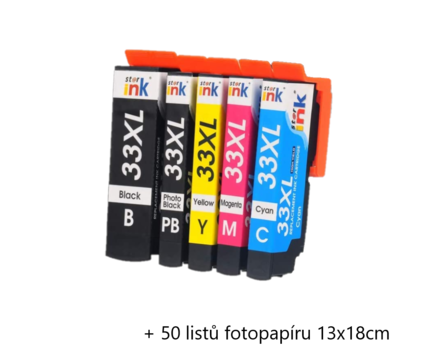 Starink kompatibilní cartridge Epson 33XL, T3357, C13T33574011 (2x Čierna + 3x Farby)